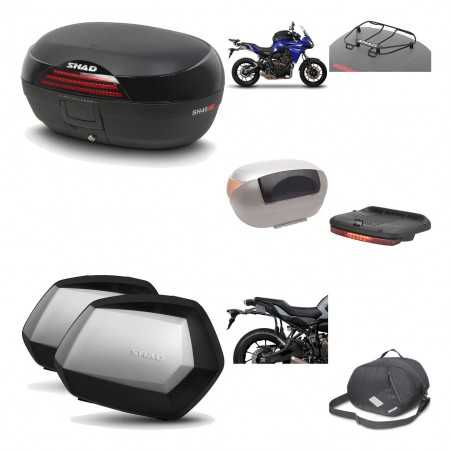 SHAD Maletas laterales + baul trasero herraje montaje accesorios 3p SH46 SH 46 NEW MODEL SC SH35 PREMIUM KIT-195551