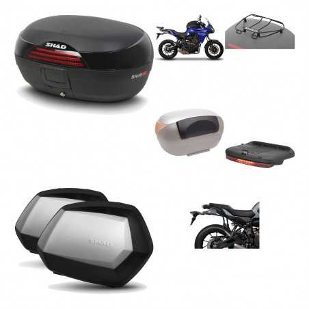 SHAD Maletas laterales + baul trasero herraje montaje accesorios 3p SH46 SH 46 NEW MODEL SC SH35 PREMIUM KIT-195552