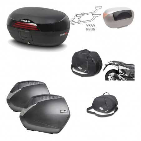 SHAD Maletas laterales + baul trasero herraje montaje accesorios 3p SH46 SH 46 NEW MODEL SH36 36 KIT-195355