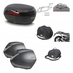 SHAD Maletas laterales + baul trasero herraje montaje accesorios 3p SH46 SH 46 NEW MODEL SH36 36 KIT-195403
