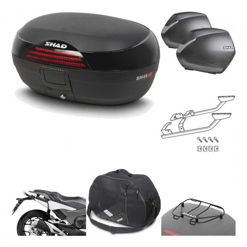 Lateral cases + back trunk + big top fitting + accessories + 3p hardware  SH46 S
