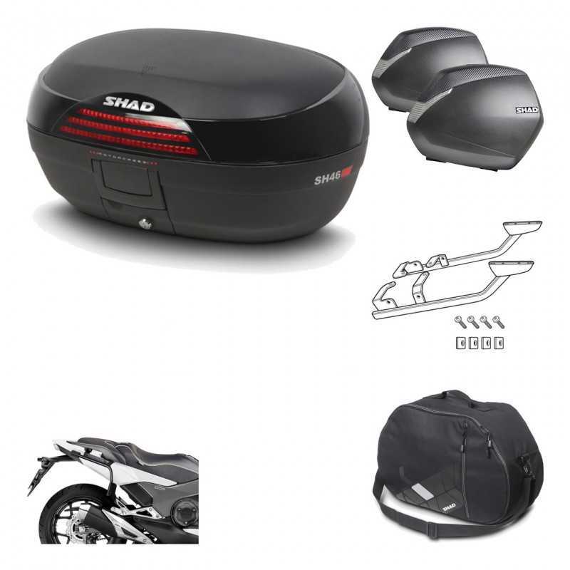 Lateral cases + back trunk + big top fitting + internal bag + 3p hardware  SH46 