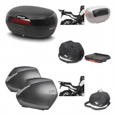 SHAD Maletas laterales + baul trasero herraje montaje accesorios 3p SH46 SH 46 NEW MODEL SH36 36 KIT-195607
