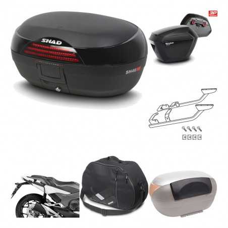 SHAD Maletas laterales + baul trasero herraje montaje accesorios 3p SH46 SH 46 NEW MODEL SH23 KIT-195357
