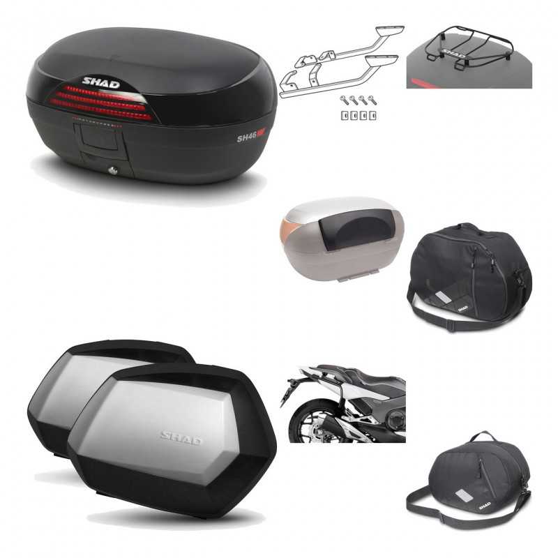 Lateral cases + back trunk + big top fitting + accessories + 3p hardware  SH46 S