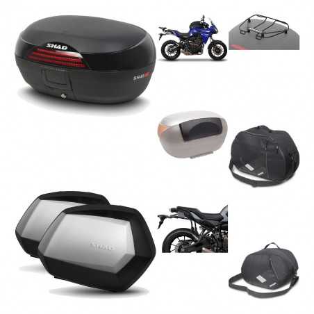 SHAD Maletas laterales + baul trasero herraje montaje accesorios 3p SH46 SH 46 NEW MODEL SC SH35 PREMIUM KIT-195557
