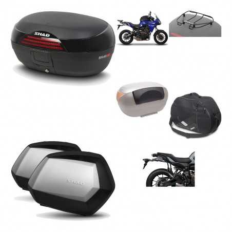 SHAD Maletas laterales + baul trasero herraje montaje accesorios 3p SH46 SH 46 NEW MODEL SC SH35 PREMIUM KIT-195558