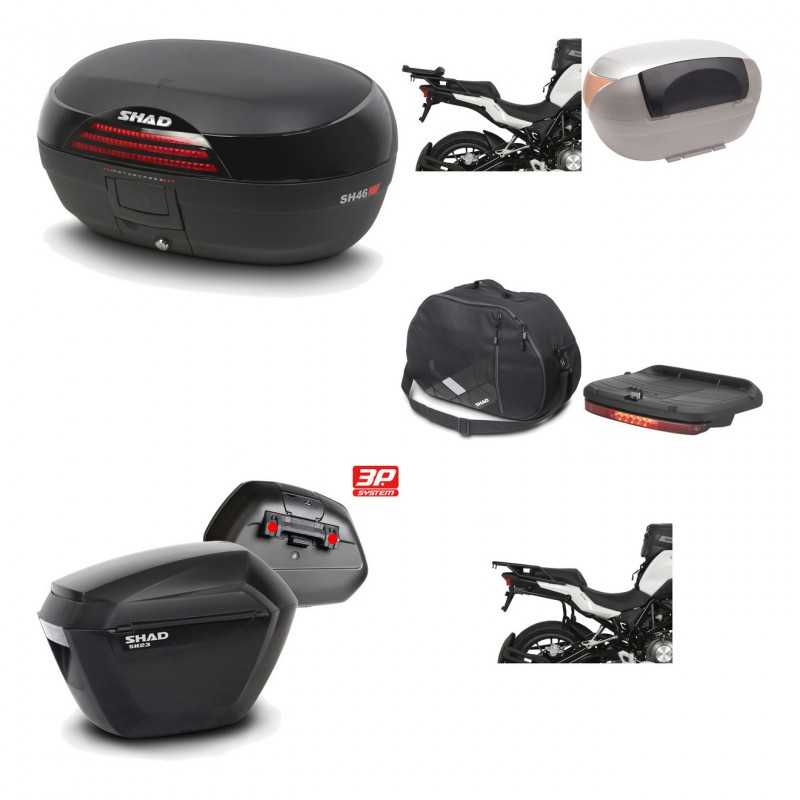SHAD Maletas laterales + baul trasero herraje montaje accesorios 3p SH46 SH 46 NEW MODEL SH23 KIT-195609