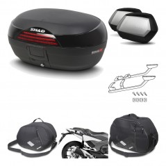 SHAD Maletas laterales + baul trasero herraje montaje accesorios 3p SH46 SH 46 NEW MODEL SC SH35 PREMIUM KIT-195311