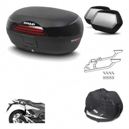SHAD Maletas laterales + baul trasero herraje montaje bolsa interna 3p SH46 SH 46 NEW MODEL SC SH35 PREMIUM KIT-195312