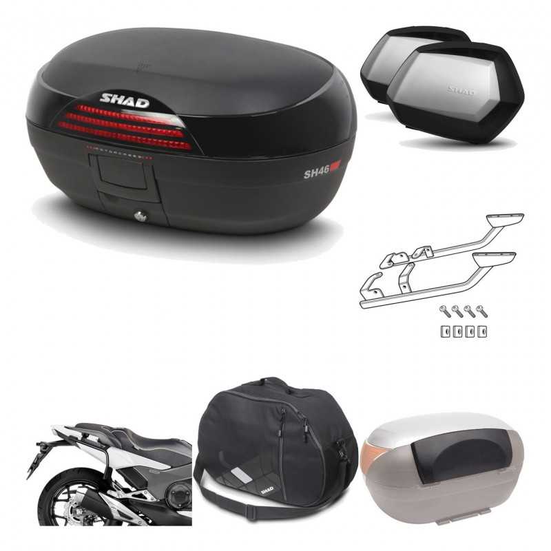 Lateral cases + back trunk + big top fitting + accessories + 3p hardware  SH46 S