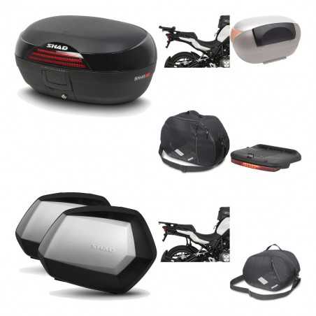 SHAD Maletas laterales + baul trasero herraje montaje accesorios 3p SH46 SH 46 NEW MODEL SC SH35 PREMIUM KIT-195611