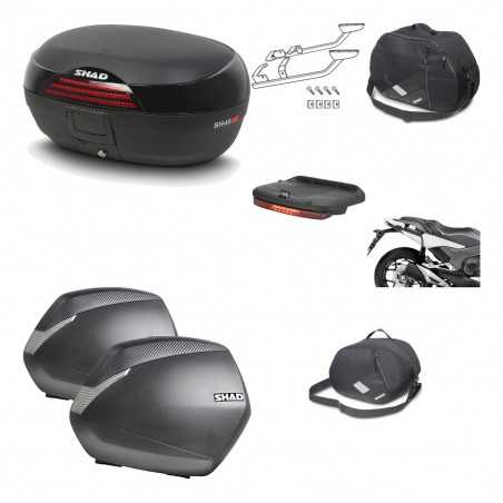 SHAD Maletas laterales + baul trasero herraje montaje accesorios 3p SH46 SH 46 NEW MODEL SH36 36 KIT-195319