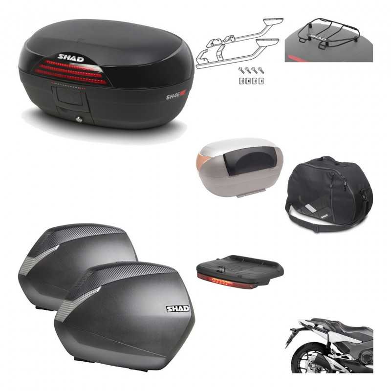 Lateral cases + back trunk + big top fitting + accessories + 3p hardware  SH46 S