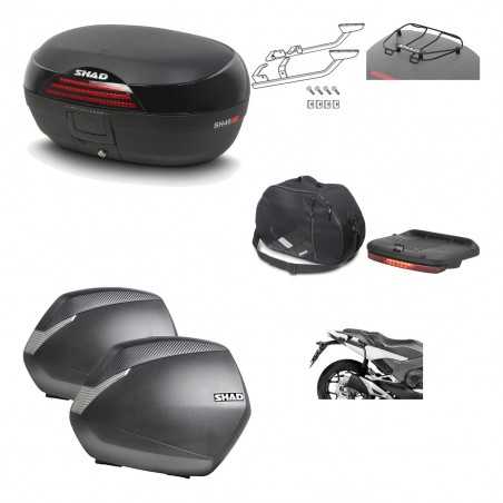 SHAD Maletas laterales + baul trasero herraje montaje accesorios 3p SH46 SH 46 NEW MODEL SH36 36 KIT-195416