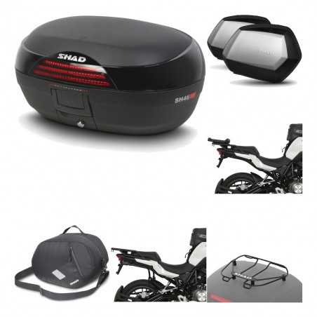 SHAD Maletas laterales + baul trasero herraje montaje accesorios 3p SH46 SH 46 NEW MODEL SC SH35 PREMIUM KIT-195617