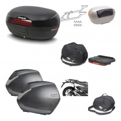 SHAD Maletas laterales + baul trasero herraje montaje accesorios 3p SH46 SH 46 NEW MODEL SH36 36 KIT-195367