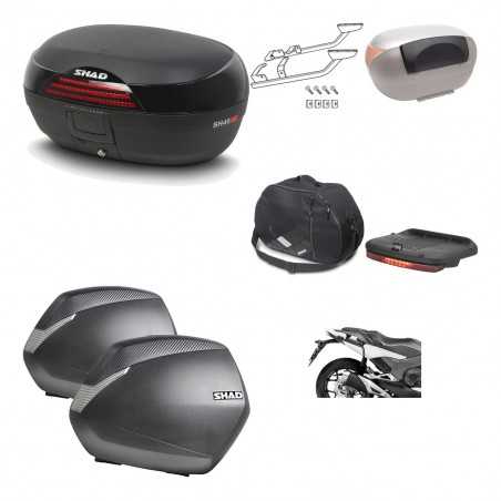 SHAD Maletas laterales + baul trasero herraje montaje accesorios 3p SH46 SH 46 NEW MODEL SH36 36 KIT-195368