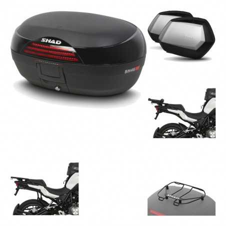 SHAD Maletas laterales + baul trasero herraje montaje parrilla portabultos superior 3p SH46 SH 46 NEW MODEL SC SH35 PREMIUM KIT-