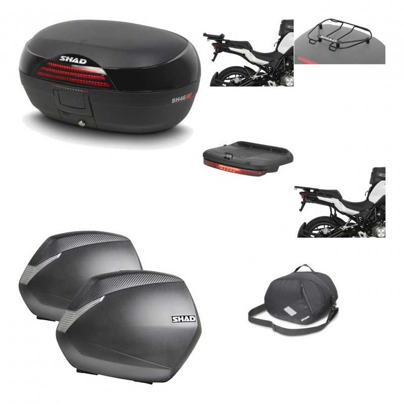 SHAD Maletas laterales + baul trasero herraje montaje accesorios 3p SH46 SH 46 NEW MODEL SH36 36 KIT-195619