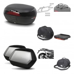 SHAD Maletas laterales + baul trasero herraje montaje accesorios 3p SH46 SH 46 NEW MODEL SC SH35 PREMIUM KIT-195419