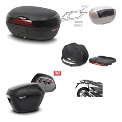 SHAD Maletas laterales + baul trasero herraje montaje accesorios 3p SH46 SH 46 NEW MODEL SH23 KIT-195369