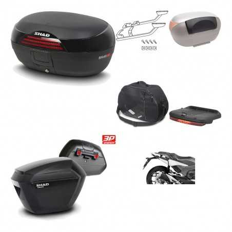 SHAD Maletas laterales + baul trasero herraje montaje accesorios 3p SH46 SH 46 NEW MODEL SH23 KIT-195369
