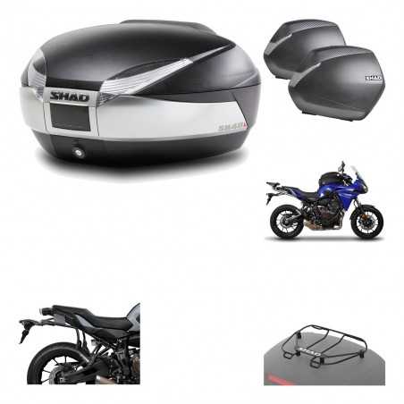 SHAD Maletas laterales + baul trasero herraje montaje parrilla portabultos superior 3p SH48 TITANIUM PREMIUM SH36 SH 36 KIT-1960