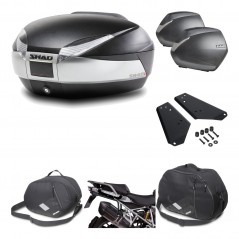 SHAD Maletas laterales + baul trasero herraje montaje accesorios 3p SH48 TITANIUM PREMIUM SH36 SH 36 KIT-195673