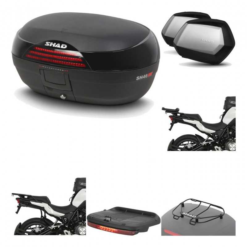 SHAD Maletas laterales + baul trasero herraje montaje accesorios 3p SH46 SH 46 NEW MODEL SC SH35 PREMIUM KIT-195624