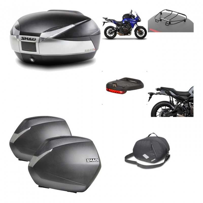 SHAD Maletas laterales + baul trasero herraje montaje accesorios 3p SH48 TITANIUM PREMIUM SH36 SH 36 KIT-196075