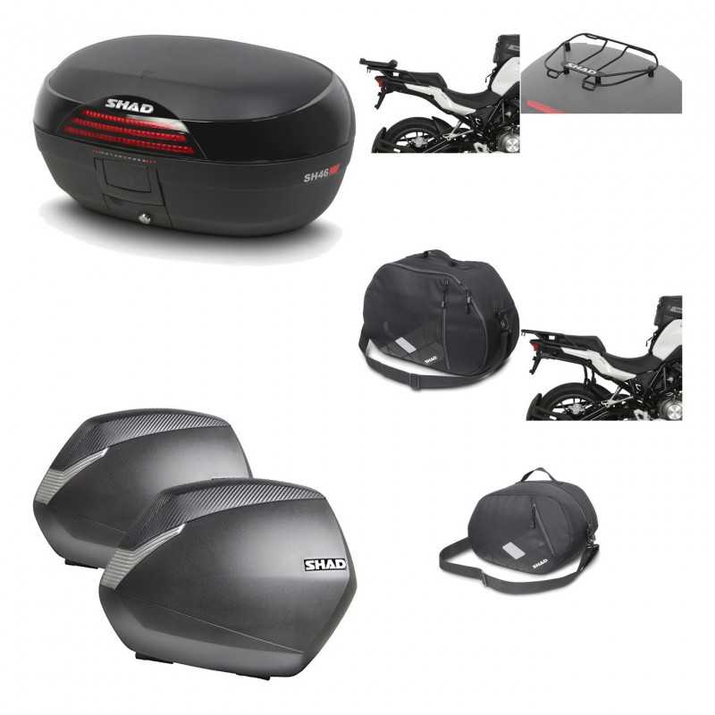 SHAD Maletas laterales + baul trasero herraje montaje accesorios 3p SH46 SH 46 NEW MODEL SH36 36 KIT-195625