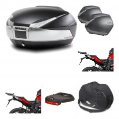 SHAD Maletas laterales + baul trasero herraje montaje accesorios 3p SH48 TITANIUM PREMIUM SH36 SH 36 KIT-195728