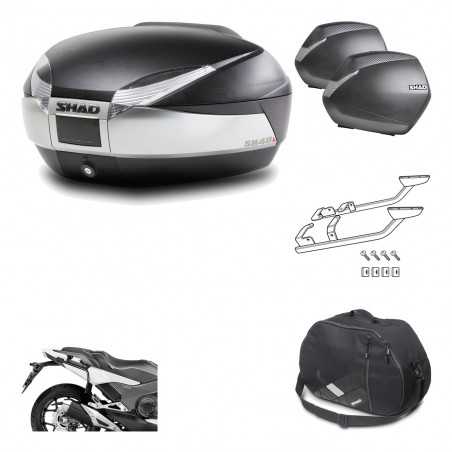 SHAD Maletas laterales + baul trasero herraje montaje bolsa interna 3p SH48 TITANIUM PREMIUM SH36 SH 36 KIT-195980