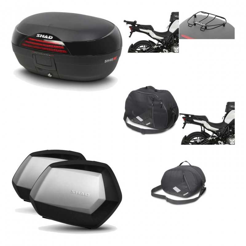 SHAD Maletas laterales + baul trasero herraje montaje accesorios 3p SH46 SH 46 NEW MODEL SC SH35 PREMIUM KIT-195629