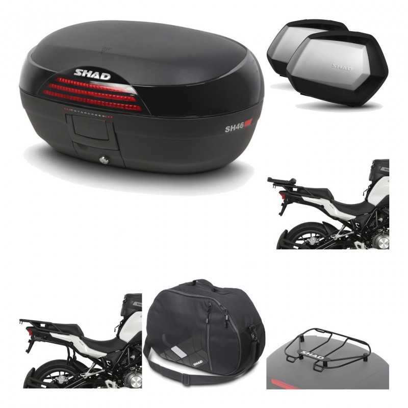 SHAD Maletas laterales + baul trasero herraje montaje accesorios 3p SH46 SH 46 NEW MODEL SC SH35 PREMIUM KIT-195630