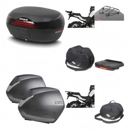 SHAD Maletas laterales + baul trasero herraje montaje accesorios 3p SH46 SH 46 NEW MODEL SH36 36 KIT-195631