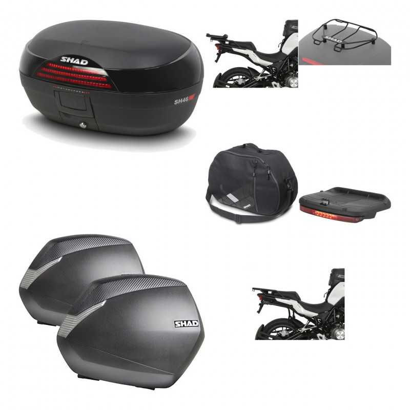 SHAD Maletas laterales + baul trasero herraje montaje accesorios 3p SH46 SH 46 NEW MODEL SH36 36 KIT-195632