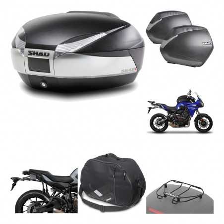 SHAD Maletas laterales + baul trasero herraje montaje accesorios 3p SH48 TITANIUM PREMIUM SH36 SH 36 KIT-196082