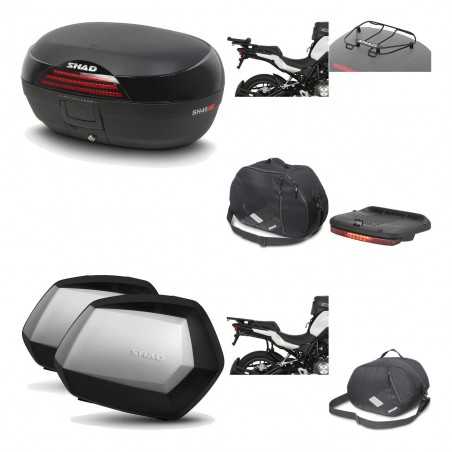 SHAD Maletas laterales + baul trasero herraje montaje accesorios 3p SH46 SH 46 NEW MODEL SC SH35 PREMIUM KIT-195635