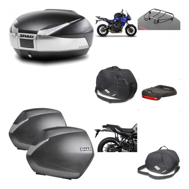 SHAD Maletas laterales + baul trasero herraje montaje accesorios 3p SH48 TITANIUM PREMIUM SH36 SH 36 KIT-196087