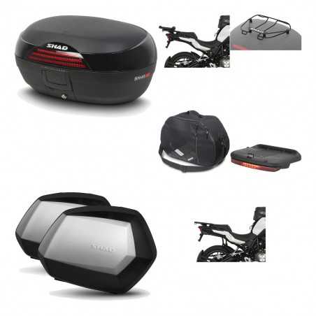 SHAD Maletas laterales + baul trasero herraje montaje accesorios 3p SH46 SH 46 NEW MODEL SC SH35 PREMIUM KIT-195636