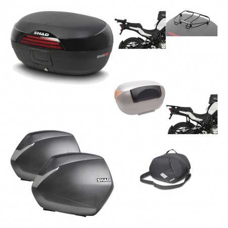 SHAD Maletas laterales + baul trasero herraje montaje accesorios 3p SH46 SH 46 NEW MODEL SH36 36 KIT-195637