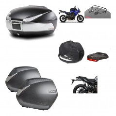 SHAD Maletas laterales + baul trasero herraje montaje accesorios 3p SH48 TITANIUM PREMIUM SH36 SH 36 KIT-196088
