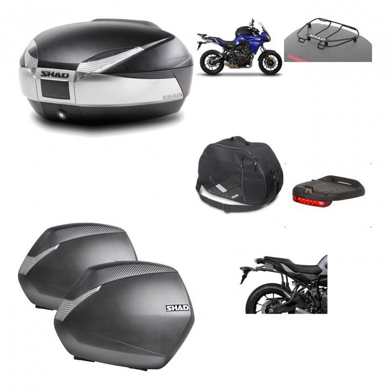 SHAD Maletas laterales + baul trasero herraje montaje accesorios 3p SH48 TITANIUM PREMIUM SH36 SH 36 KIT-196088