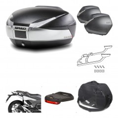 SHAD Maletas laterales + baul trasero herraje montaje accesorios 3p SH48 TITANIUM PREMIUM SH36 SH 36 KIT-195992