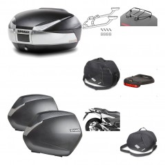 SHAD Maletas laterales + baul trasero herraje montaje accesorios 3p SH48 TITANIUM PREMIUM SH36 SH 36 KIT-196039