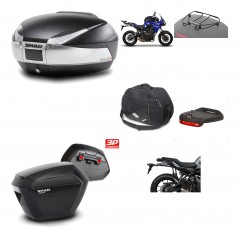 SHAD Maletas laterales + baul trasero herraje montaje accesorios 3p SH48 TITANIUM PREMIUM SH23 KIT-196089