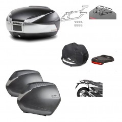 SHAD Maletas laterales + baul trasero herraje montaje accesorios 3p SH48 TITANIUM PREMIUM SH36 SH 36 KIT-196040