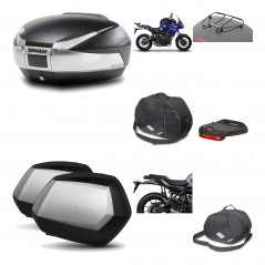 SHAD Maletas laterales + baul trasero herraje montaje accesorios 3p SH48 TITANIUM PREMIUM SC SH35 KIT-196091